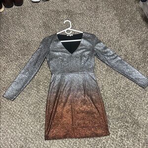 Charlotte Russe Silver and Brown Mini Dress